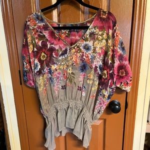Floral sheer blouse